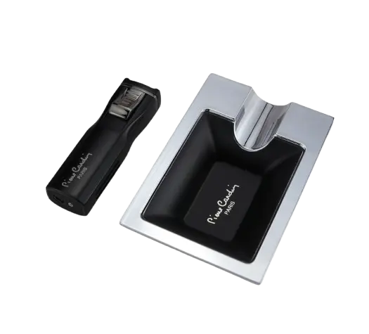  PIERRE CARDIN Cigar Ashtray with Lighter Set
